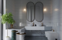 36 современных идей для оформления ванной комнаты в серо-белых тонах: отдых для души и тела